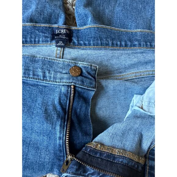 J.Crew | Light Rinse Slim Boyfriend Jeans | 35 Waist / Size 18 - Picture 5 of 6
